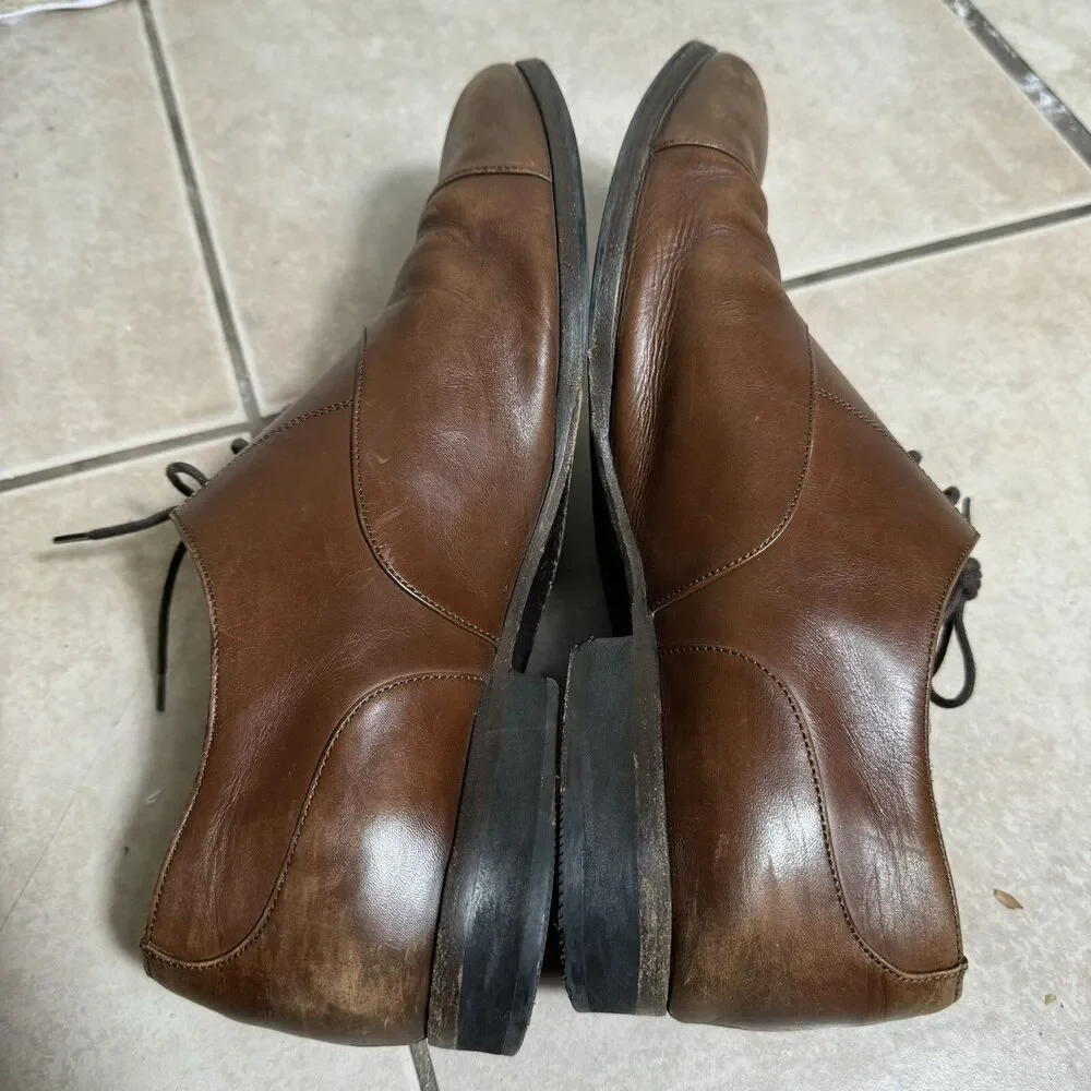 Wolf & Shepherd Men's 12 A Cap Toe Oxford Dress Shoes Brown Portugal